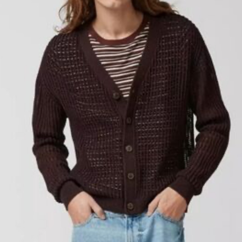 BDG Dark Brown Cardigan Sweater